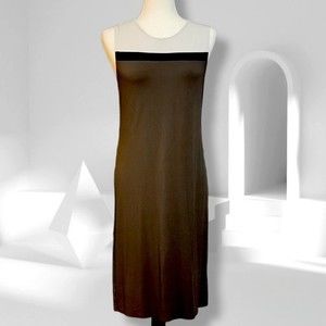 J. JILL Neutral Minimal Capsule Wardrobe Basic Sleeveless Dress